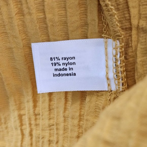 Lane Bryant Mustard Yellow Plus NWT Womens Size 20 Short Sleeve Button Shirt - Picture 5 of 7